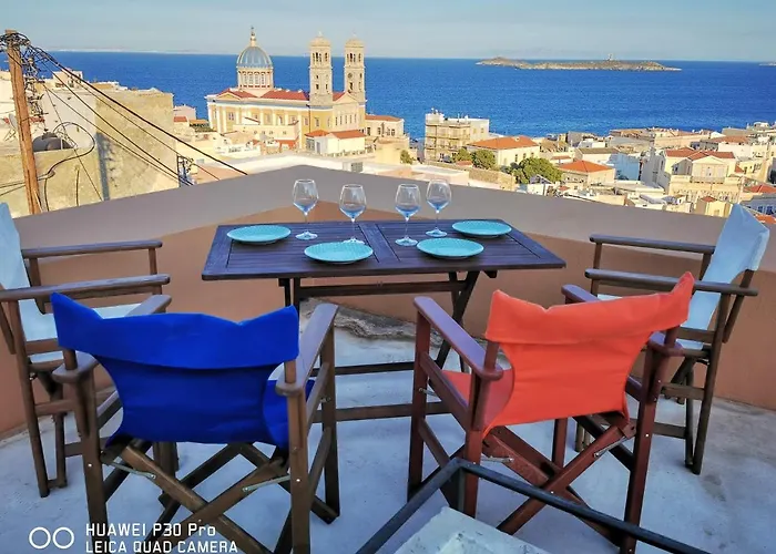 Daire Kalypso's In Hermoupolis Rooftop With Seaview Ermoupoli