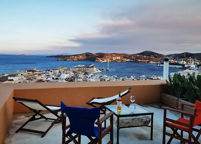 Daire Kalypso's In Hermoupolis Rooftop With Seaview