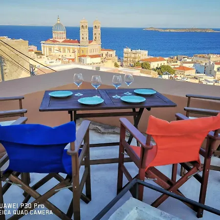 Apartment Kalypso's In Hermoupolis Rooftop With Seaview Ermoupoli