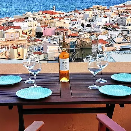 Kalypso's In Hermoupolis Rooftop With Seaview