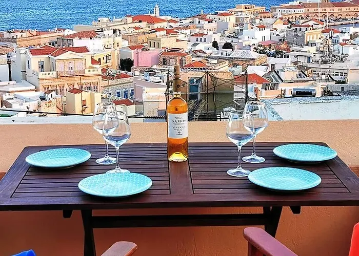 Kalypso's In Hermoupolis Rooftop With Seaview