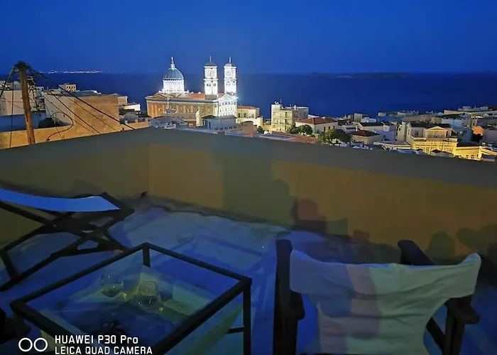 Kalypso's In Hermoupolis Rooftop With Seaview Lejlighed *