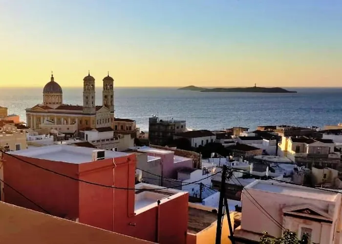 Kalypso's In Hermoupolis Rooftop With Seaview Lejlighed Ermoupoli