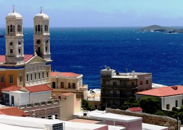 Kalypso's In Hermoupolis Rooftop With Seaview Lejlighed